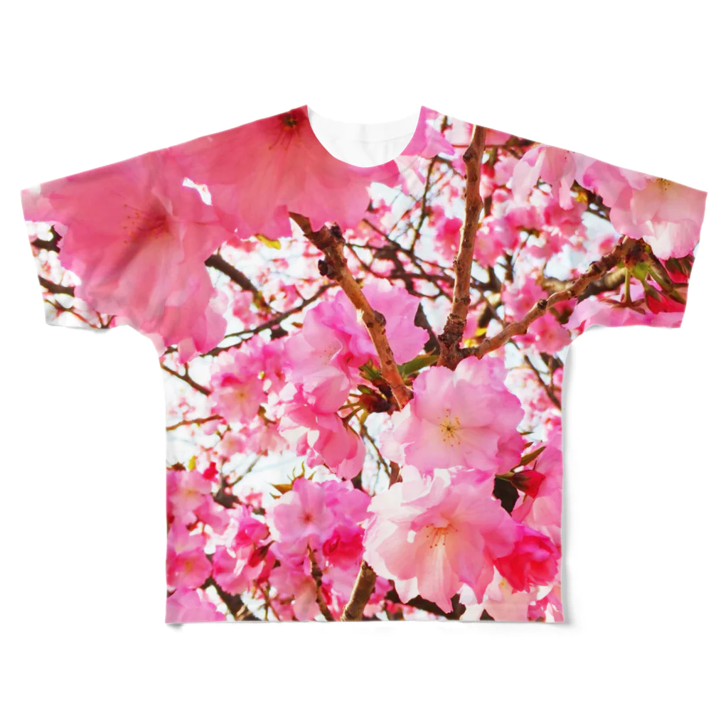 KANAKOの桜を待つ フルグラフィックTシャツ