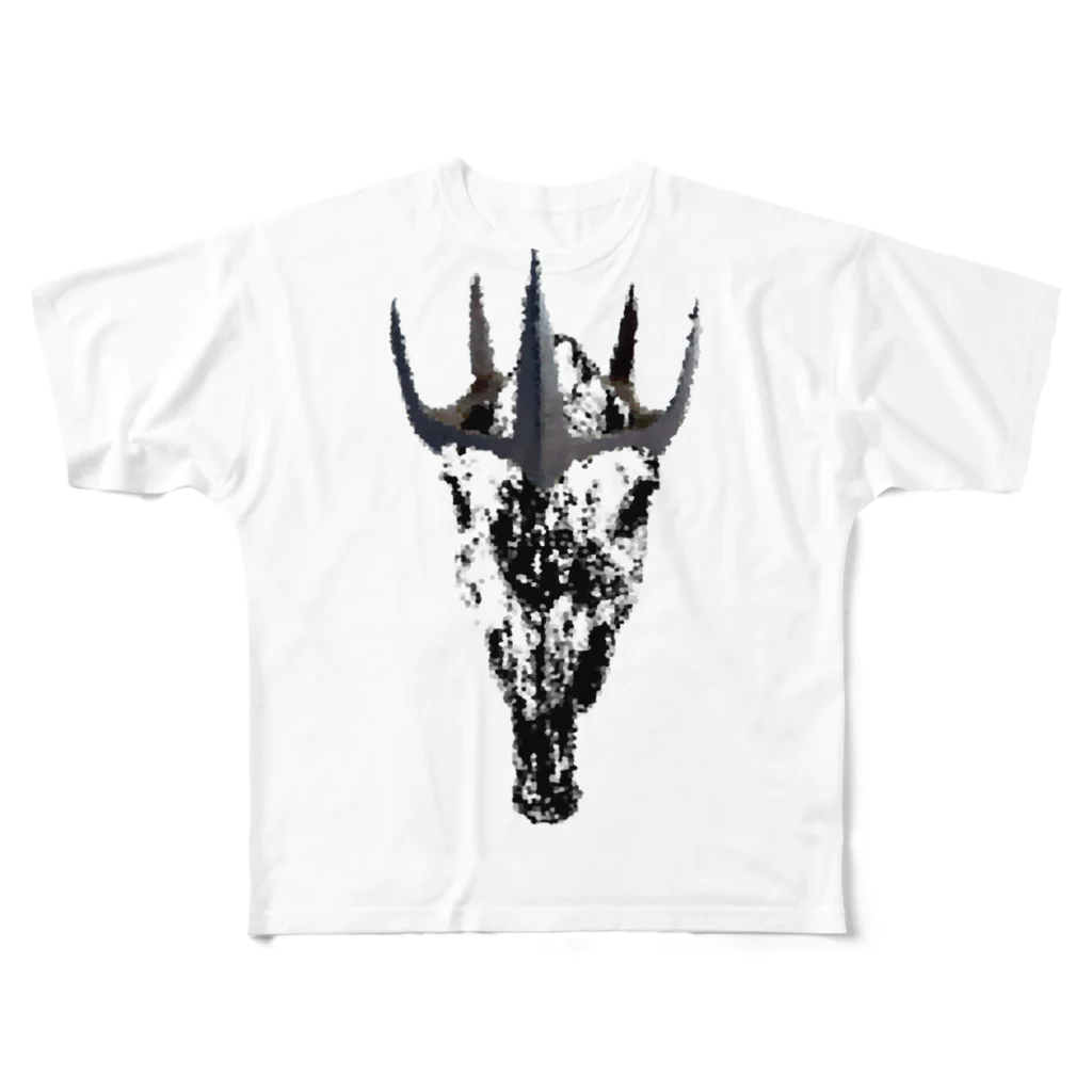 コットハンドのhorse skull T-shirt All-Over Print T-Shirt