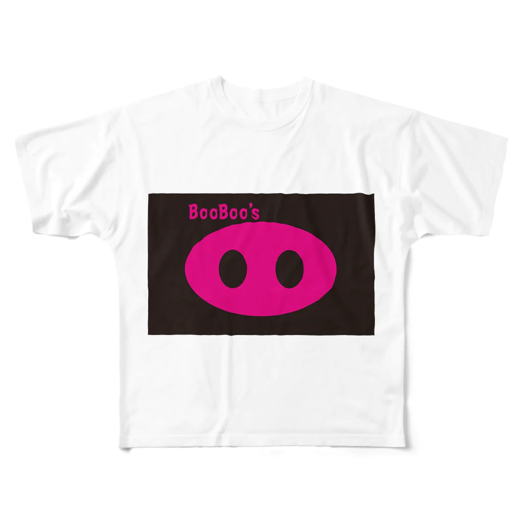 BooBoo’s OO のBooBoo's OO Pink All-Over Print T-Shirt