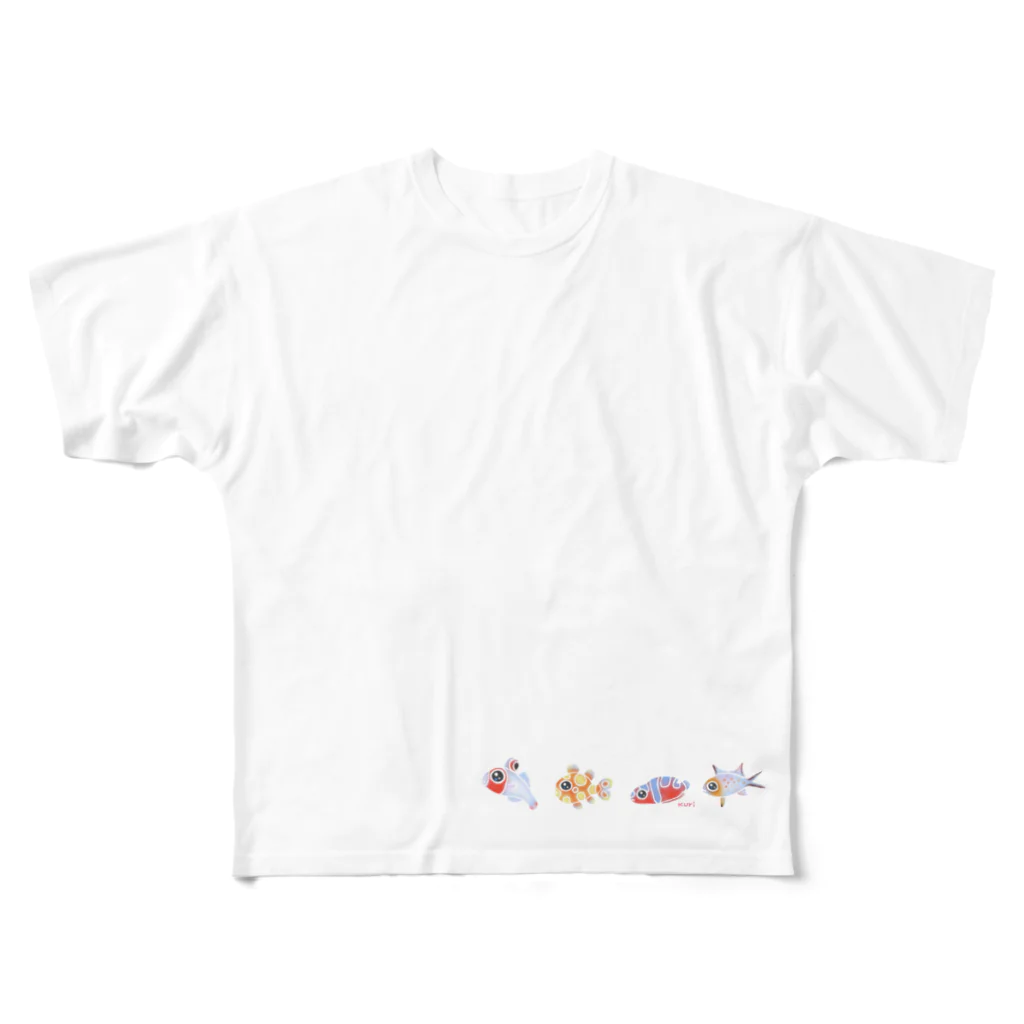 栗坊屋の幼魚だから小さいよ All-Over Print T-Shirt