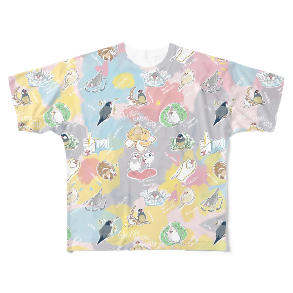 コトリコ雑貨のBuncho Love It All-Over Print T-Shirt