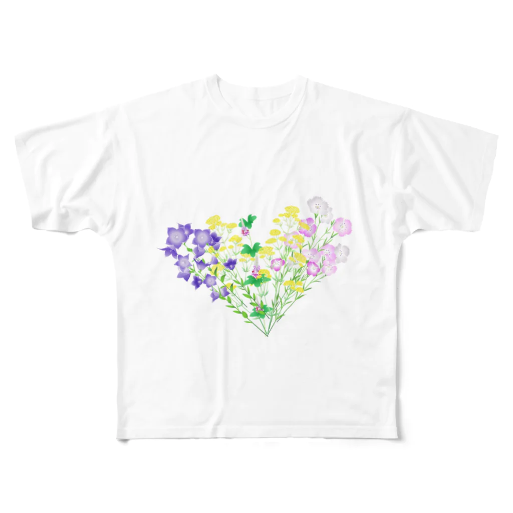 boodashの七草でハート All-Over Print T-Shirt