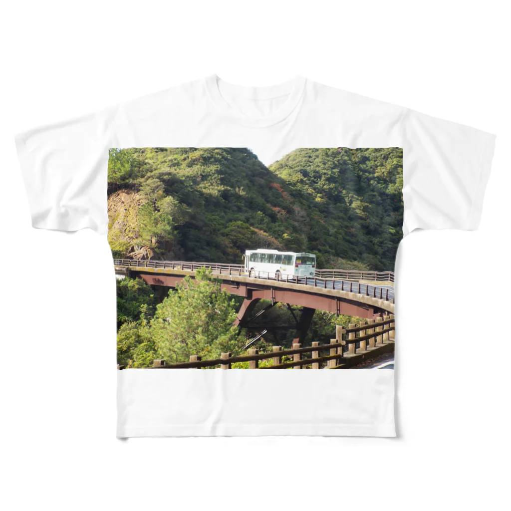 shige168の屋久島の路線バス フルグラフィックTシャツ