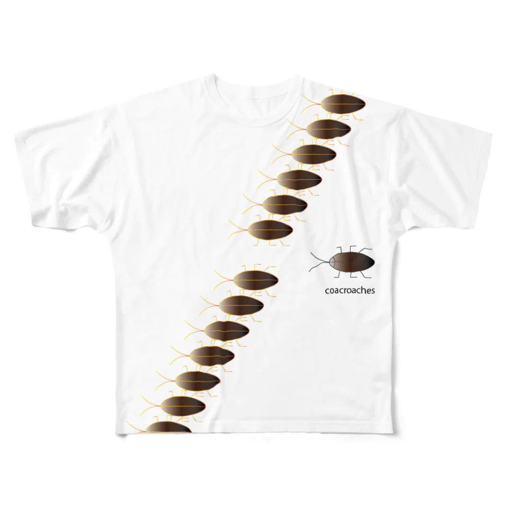 sunflat3のcockroaches フルグラフィックTシャツ