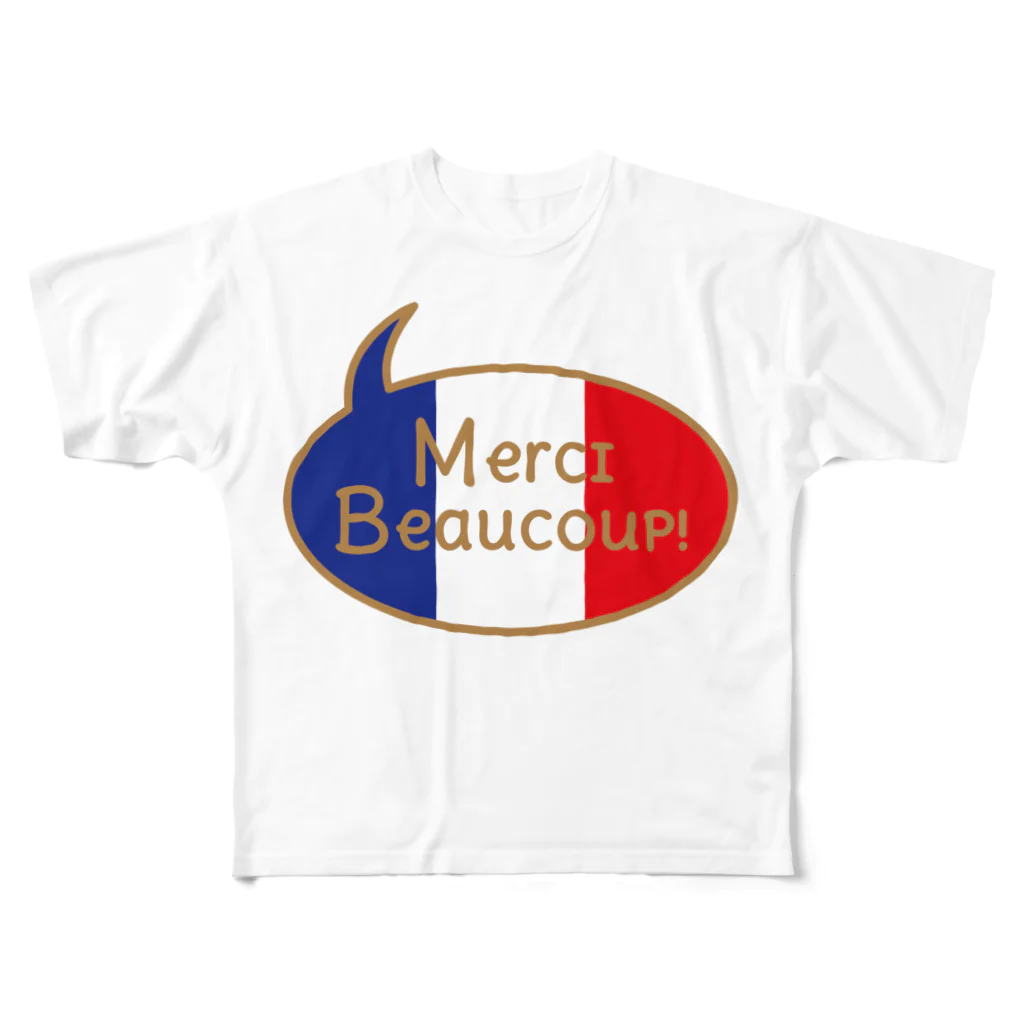 フォーヴァのMerci Beaucoup フルグラフィックTシャツ