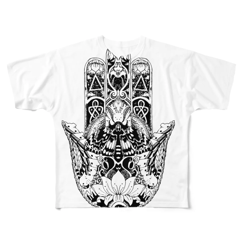 がーがーの虫ハムサ All-Over Print T-Shirt