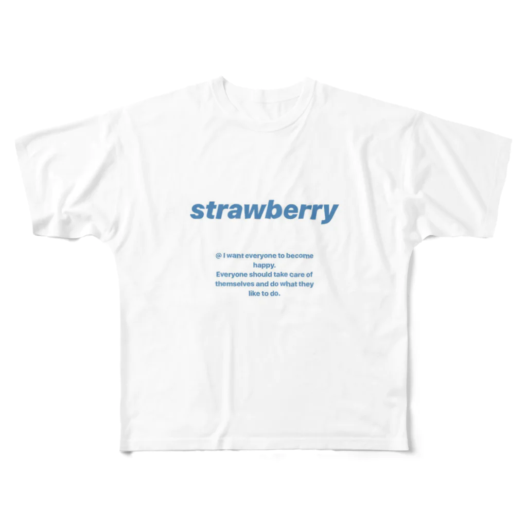 bbppnのstrawberry 풀그래픽 티셔츠