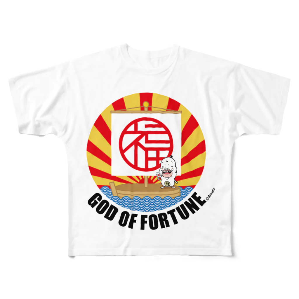 エリア87の福の神 フルグラフィックTシャツ