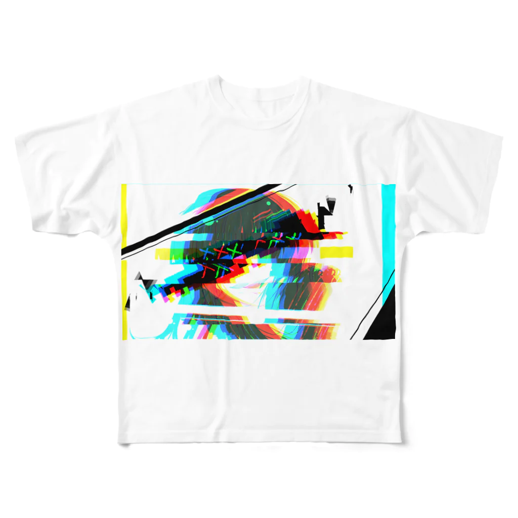 GlitchVTuberのグリッチしてるおんなのこ All-Over Print T-Shirt