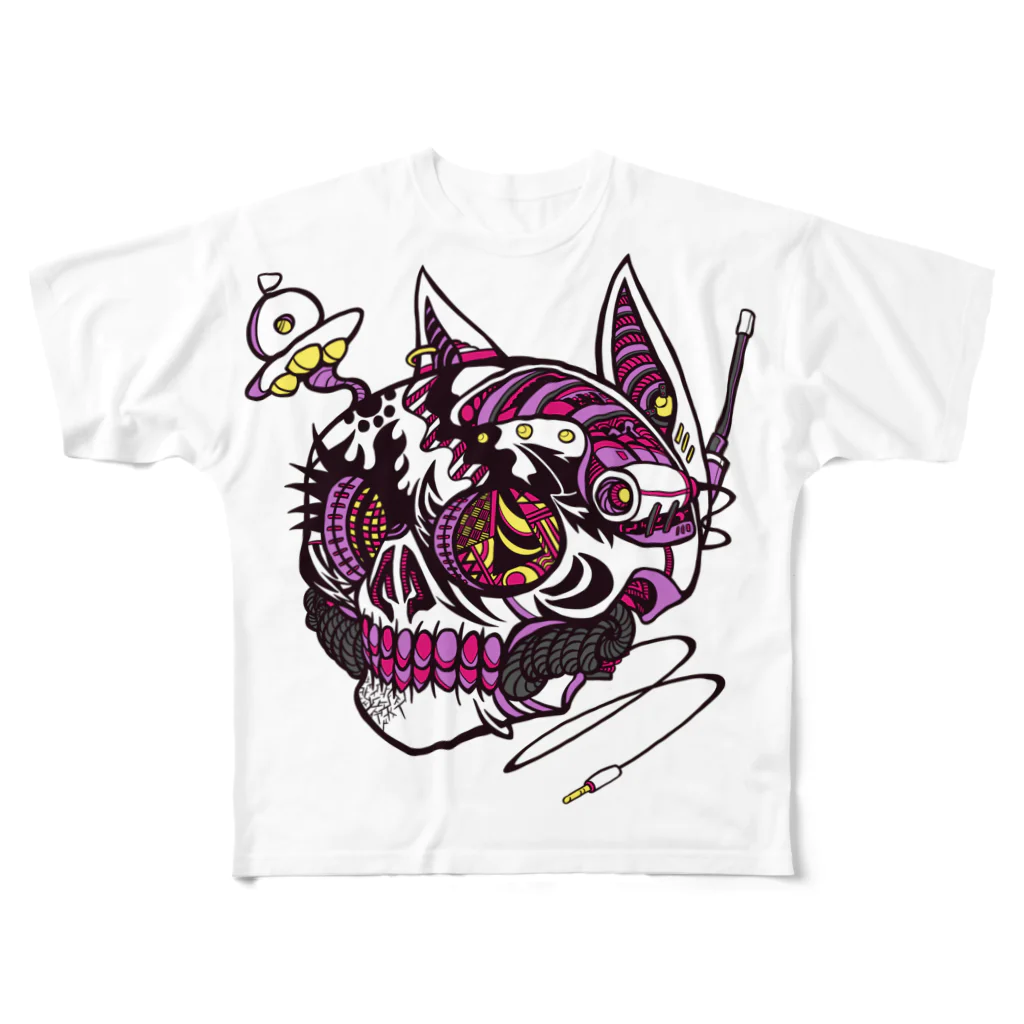 UFOのCat フルグラフィックTシャツ