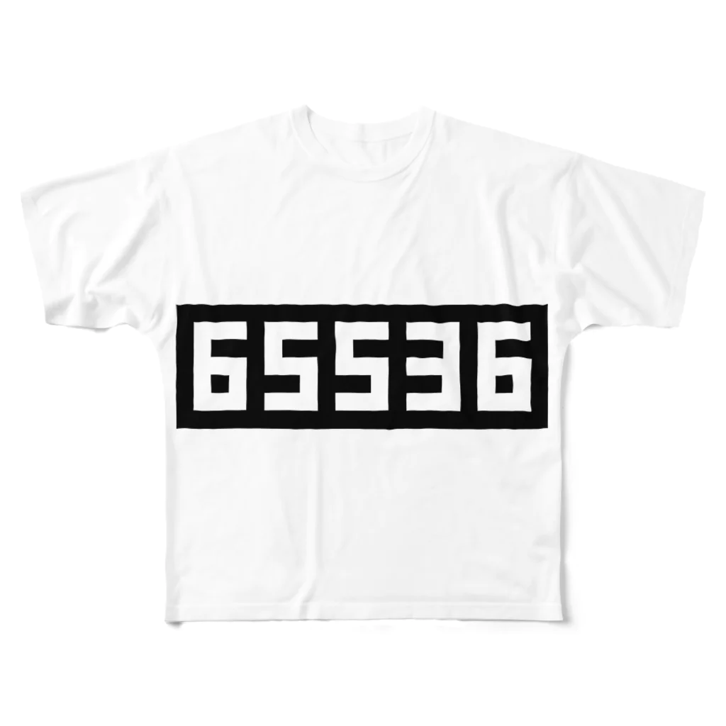 ponco2の65536 フルグラフィックTシャツ