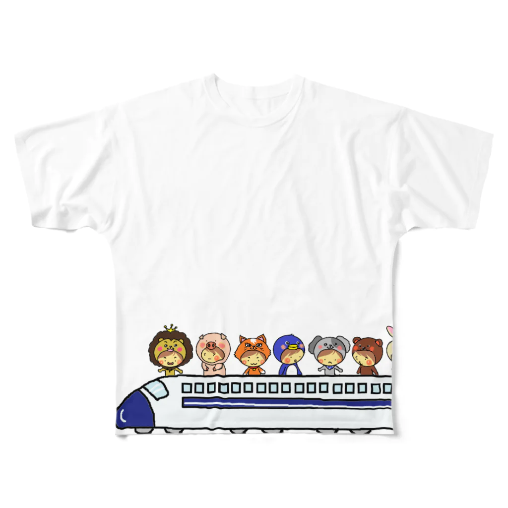 きゃらめる屋のtrain zoo フルグラフィックTシャツ