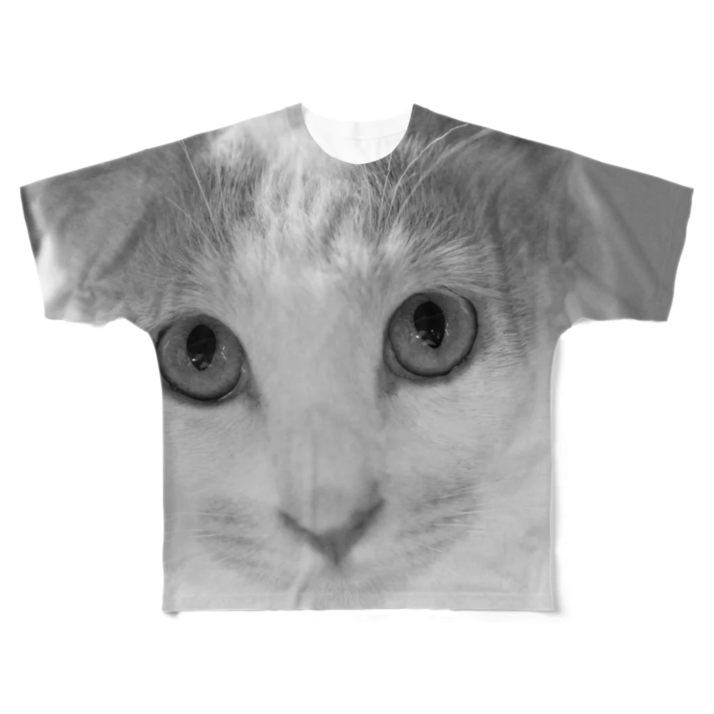 Twelve Catsの目力 フルグラフィックTシャツ