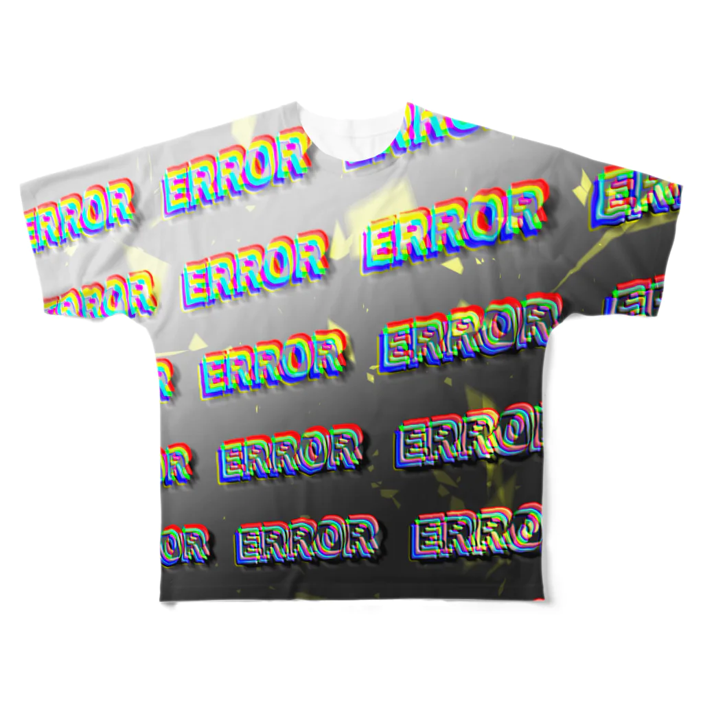 店員DのERROR フルグラフィックTシャツ