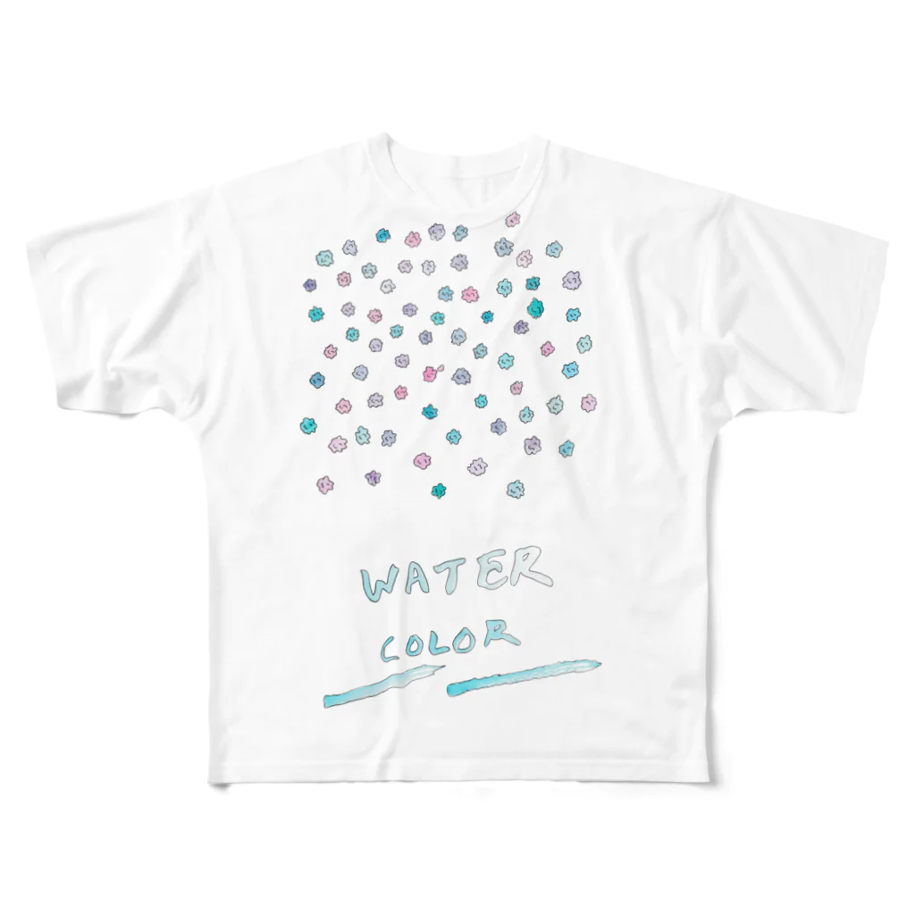 uniyaのWatercolorこんぺいとう フルグラフィックTシャツ