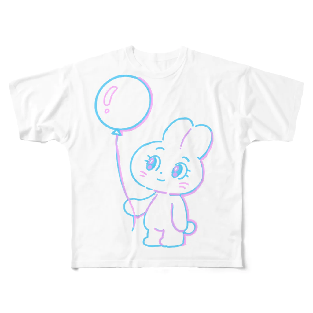 DAWN.jpのうさぎのめるちゃん フルグラフィックTシャツ