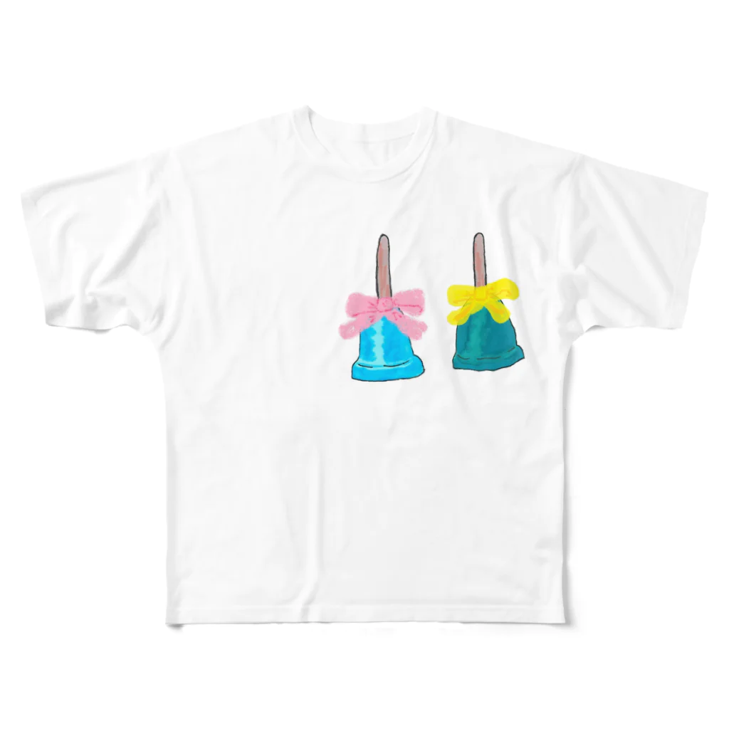 Lily bird（リリーバード）のカラフルハンドベル All-Over Print T-Shirt