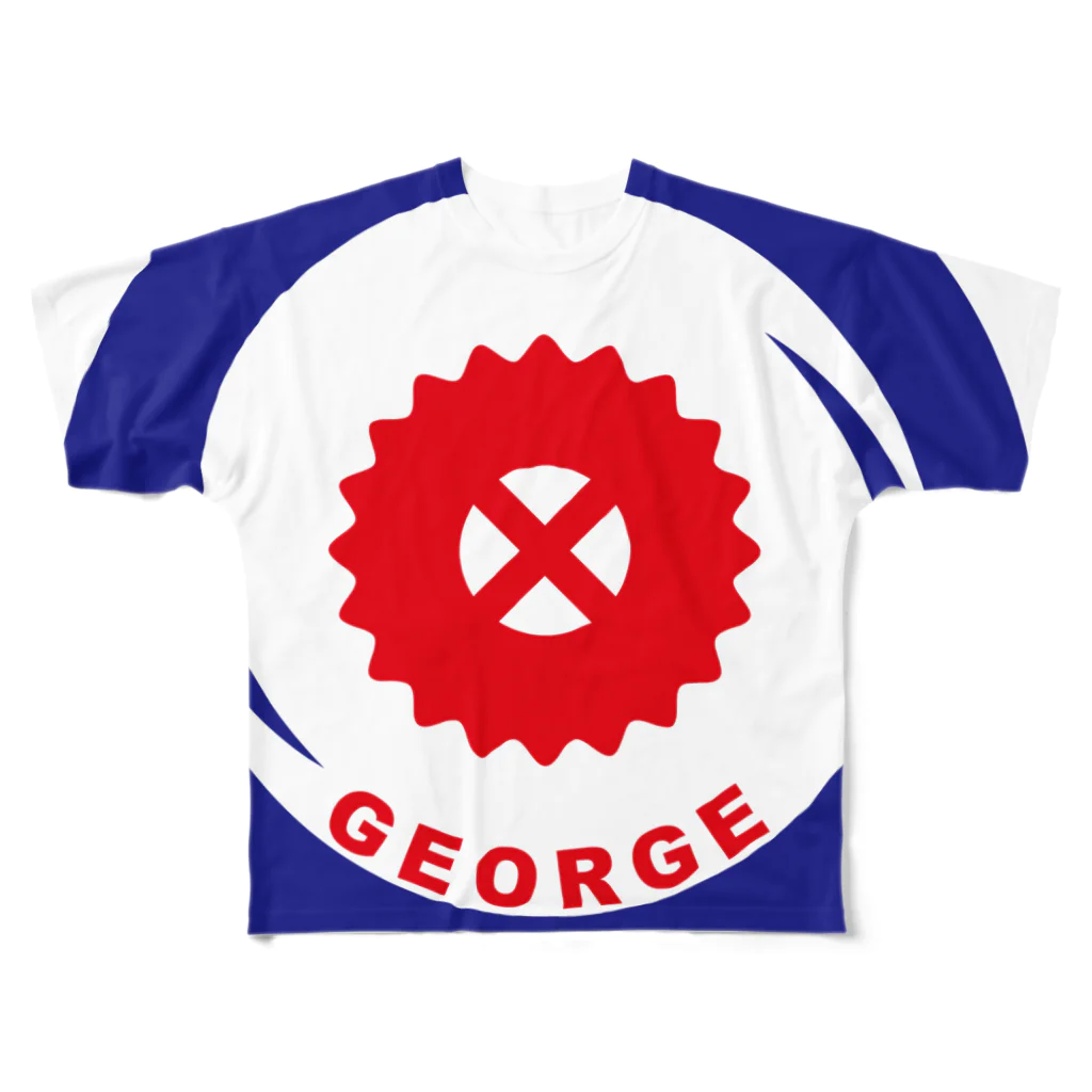 原田専門家のパ紋No.3338 GEORGE フルグラフィックTシャツ