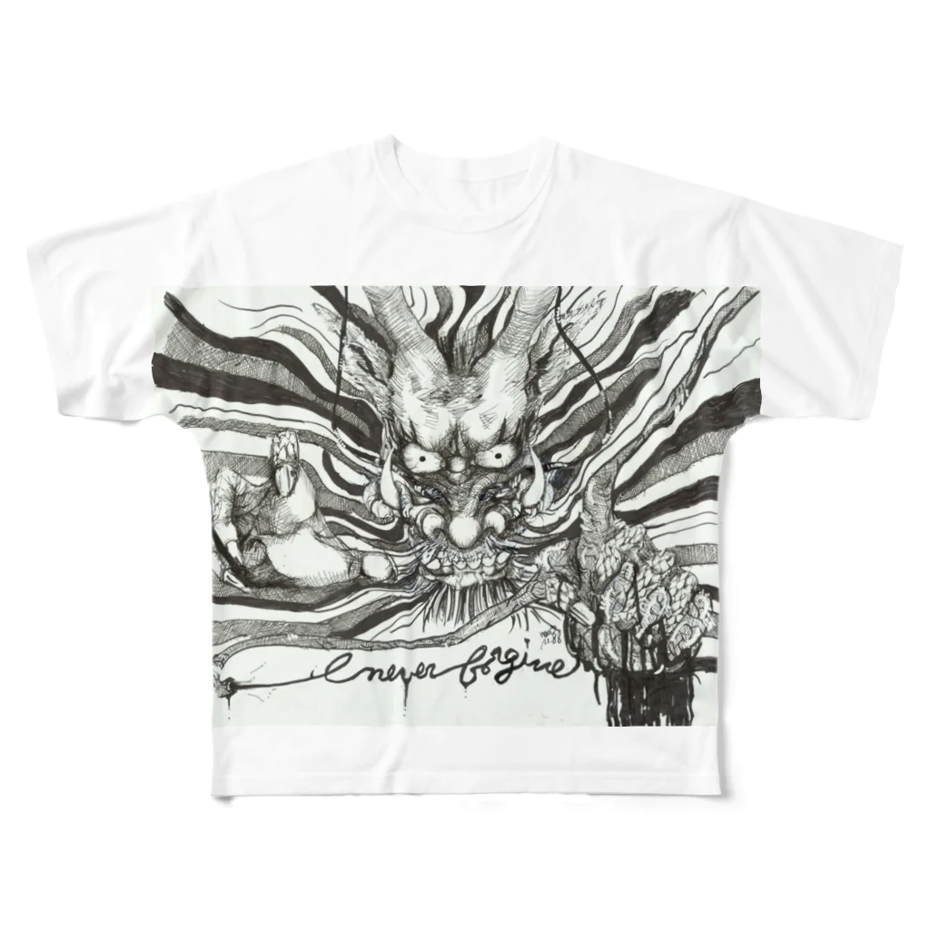 AnomaliA-Nachiのドラゴン-Never Frogive1 All-Over Print T-Shirt