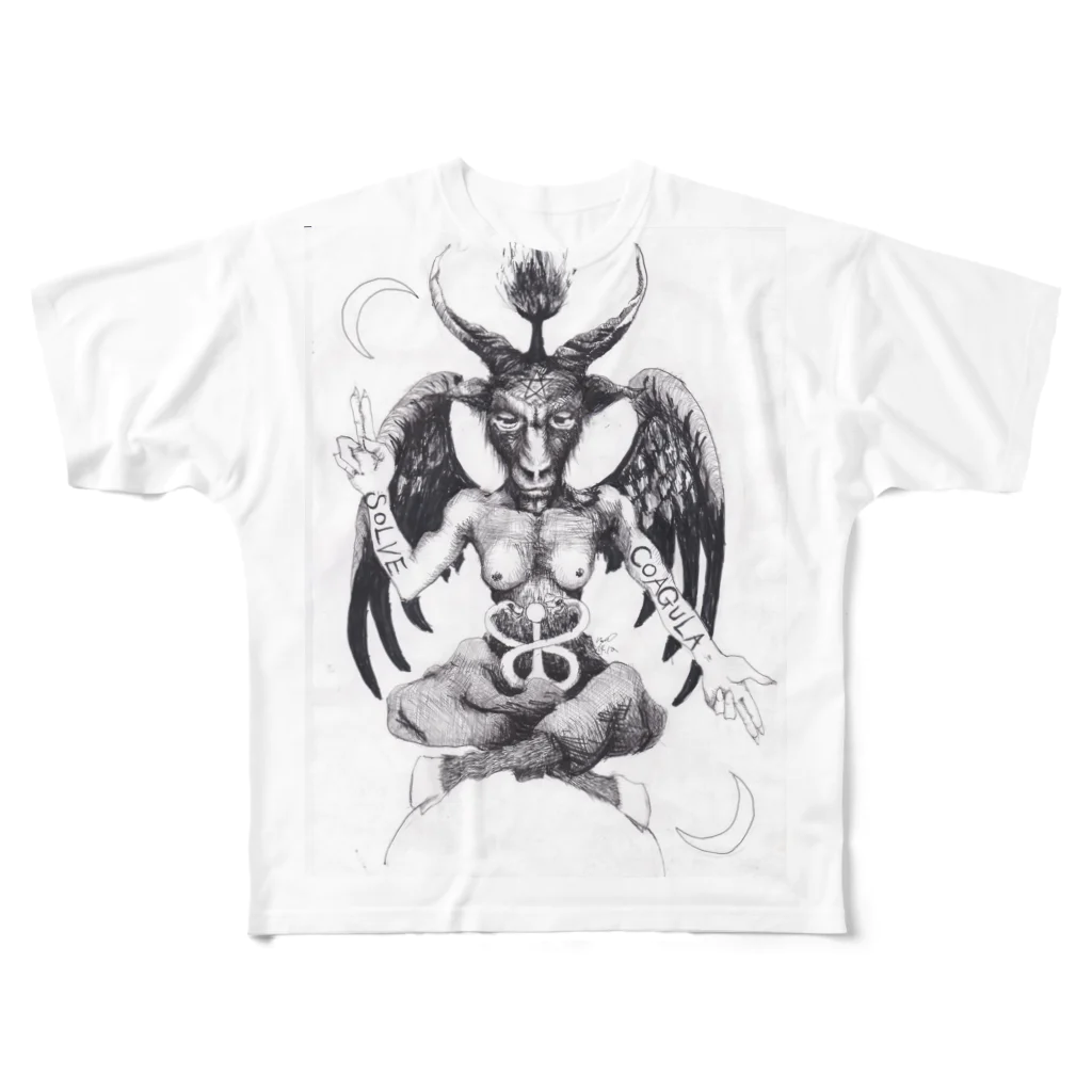 AnomaliA-NachiのBaphomet フルグラフィックTシャツ