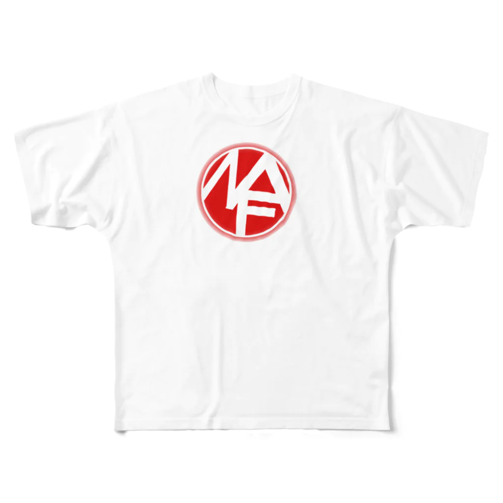 P WORLDのNaf ロゴ赤スタイル フルグラフィックTシャツ