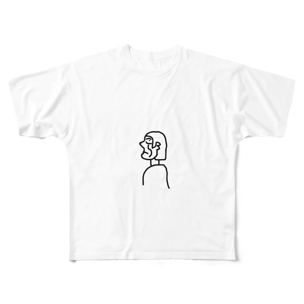 底辺君の横顔ちゃん All-Over Print T-Shirt