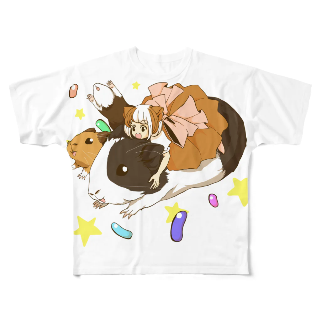 Lichtmuhleのモルモット少女、もるにこちゃん All-Over Print T-Shirt