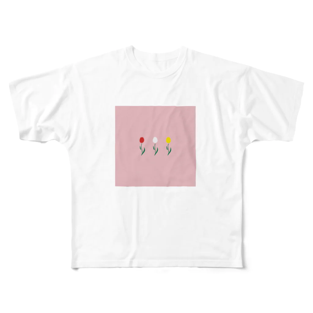 tayu_tauのtulip フルグラフィックTシャツ