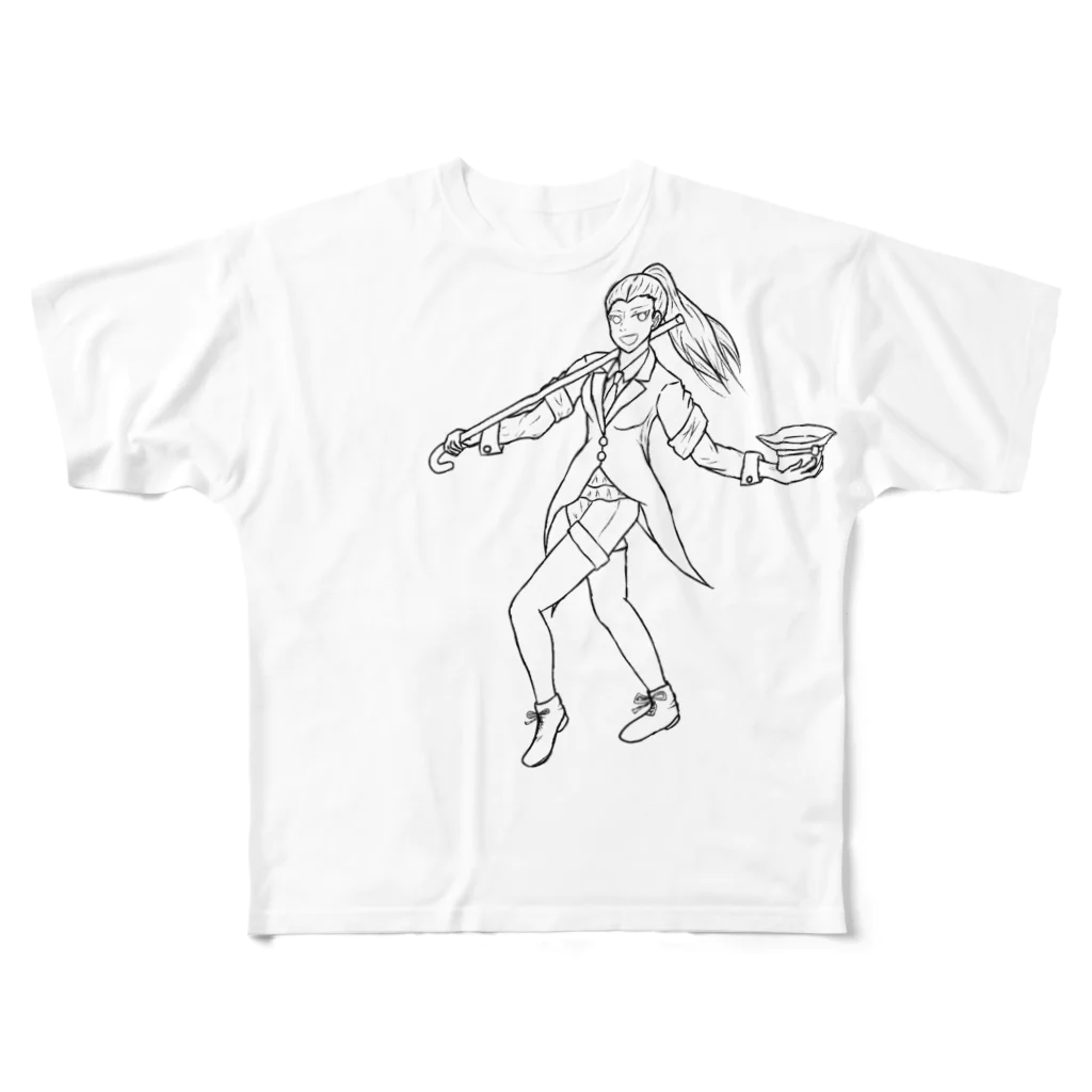 Lily bird（リリーバード）のジャズダンサー スーツスタイル フルグラフィックTシャツ