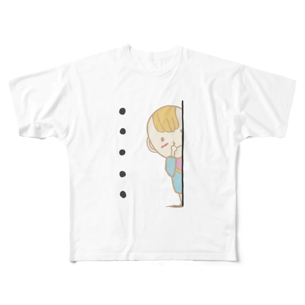 chicodeza by suzuriの覗き見赤ちゃん フルグラフィックTシャツ