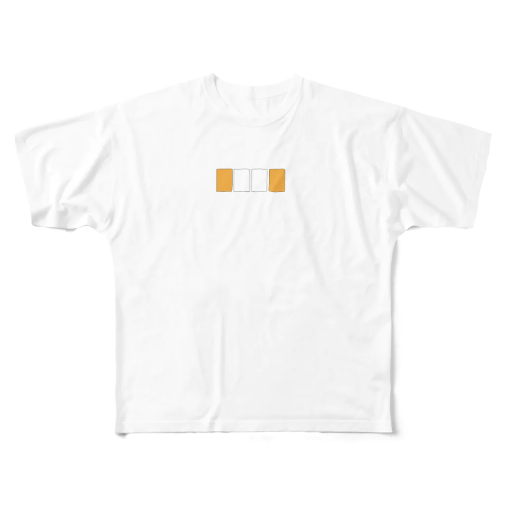 麻雀の麻雀/白の暗カン フルグラフィックTシャツ