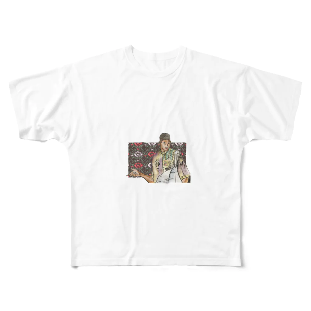 tosboy_artの和柄ヒップホップ フルグラフィックTシャツ