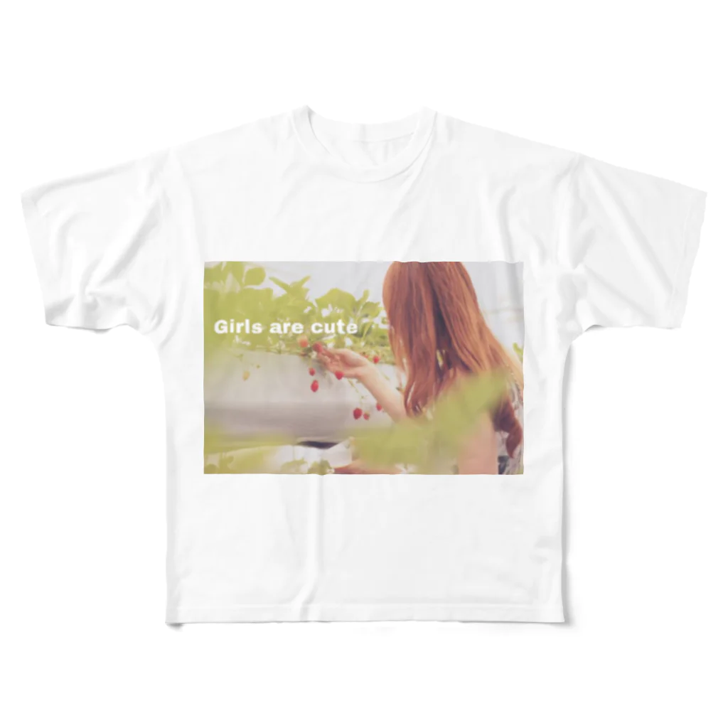 ももももものGirls are cute フルグラフィックTシャツ