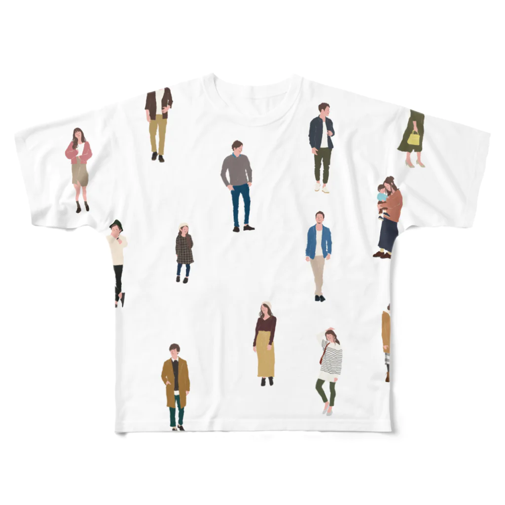 osunariのMany people All-Over Print T-Shirt