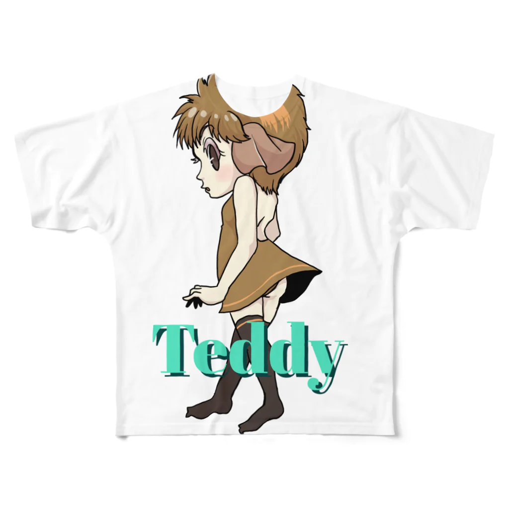 Lichtmuhleのテディちゃん フルグラフィックTシャツ