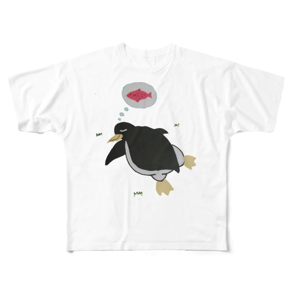 1zoo3のペンギンちゃん夢の中 フルグラフィックTシャツ