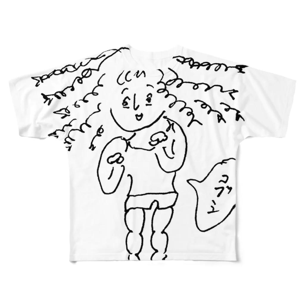 はましゃかの「コブシのしゃかちゃん」グッズ All-Over Print T-Shirt