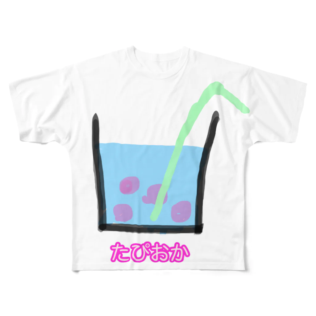 RENのタピオカ フルグラフィックTシャツ