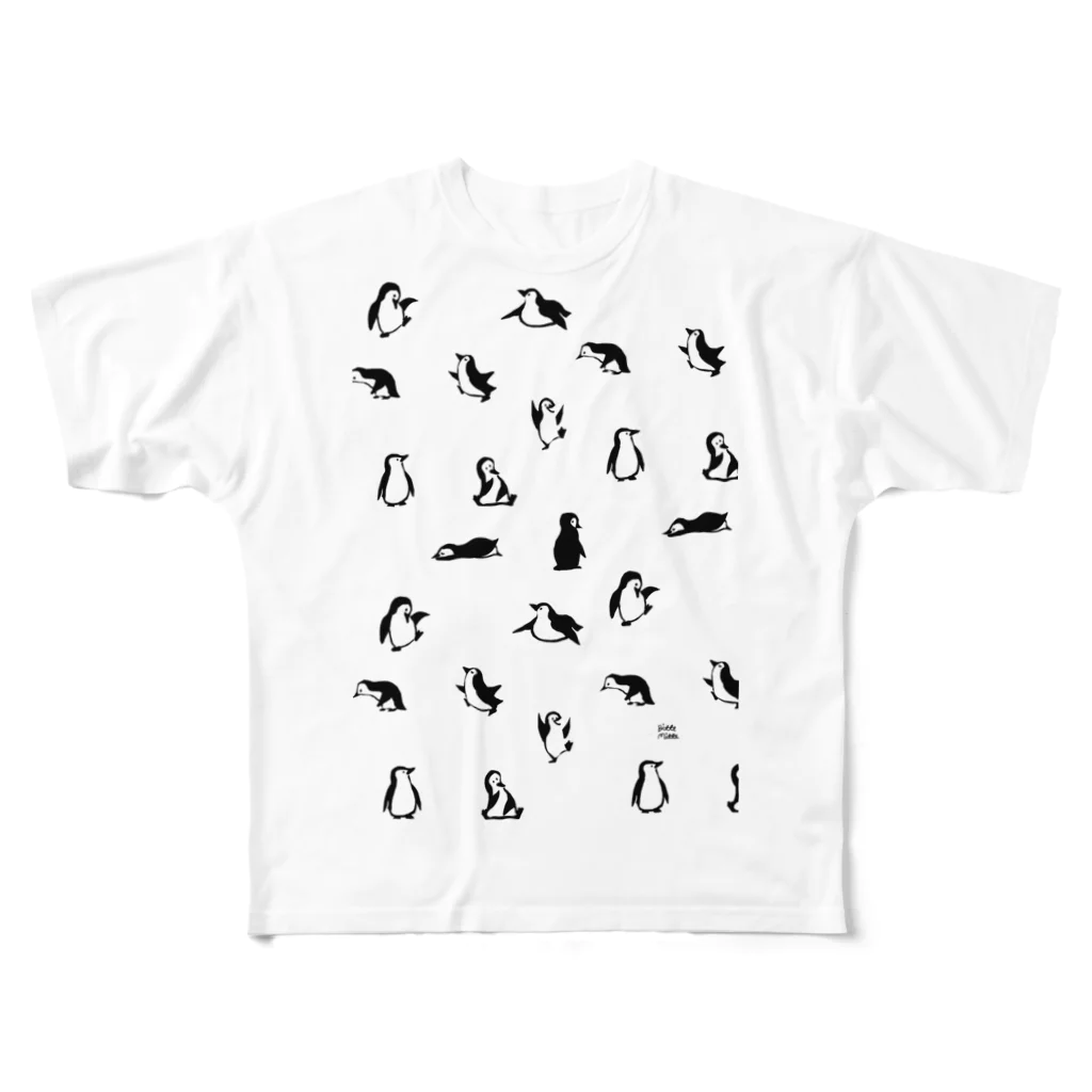 ももろ のペンギン フルグラフィックTシャツ