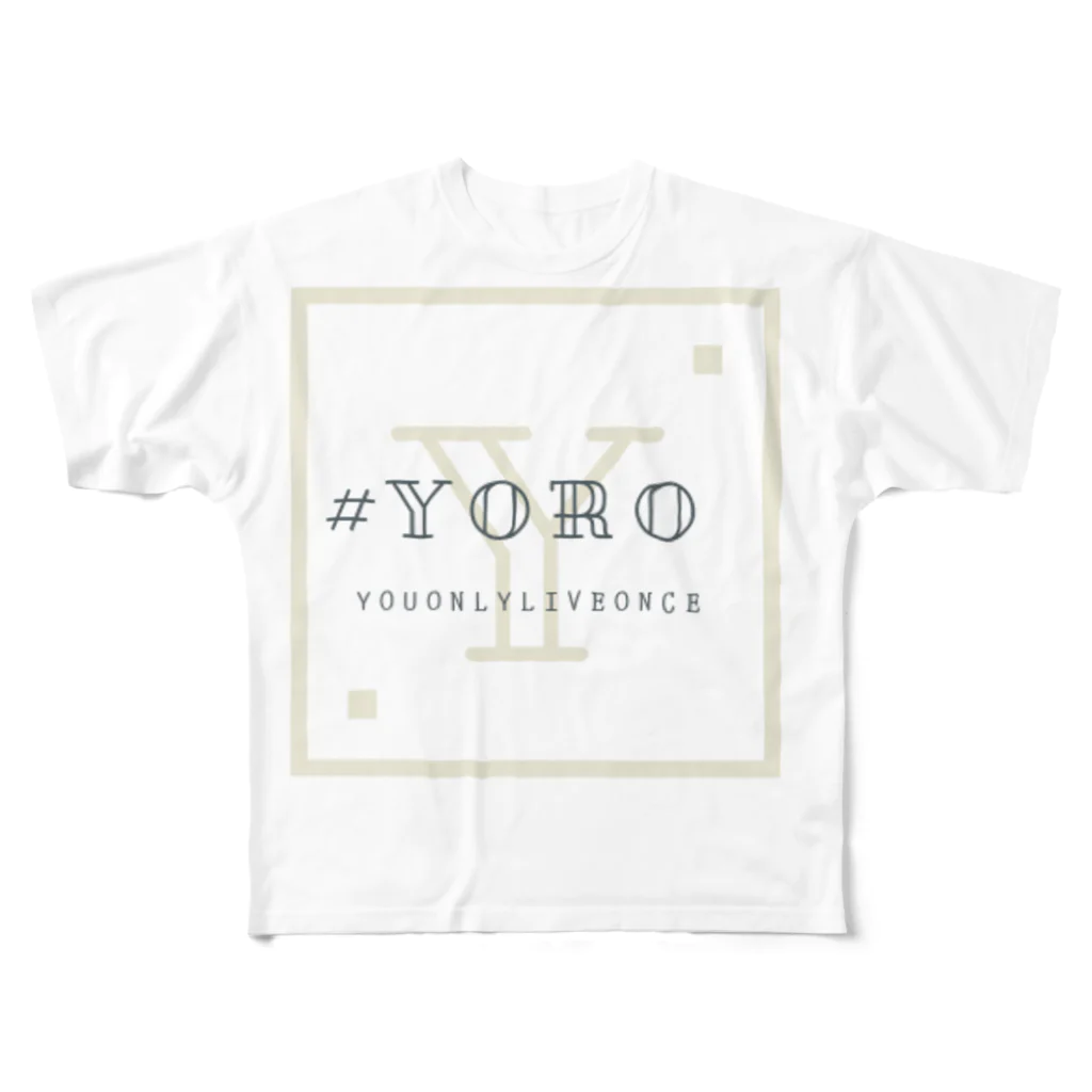 ko_jiの#YORO  フルグラフィックTシャツ