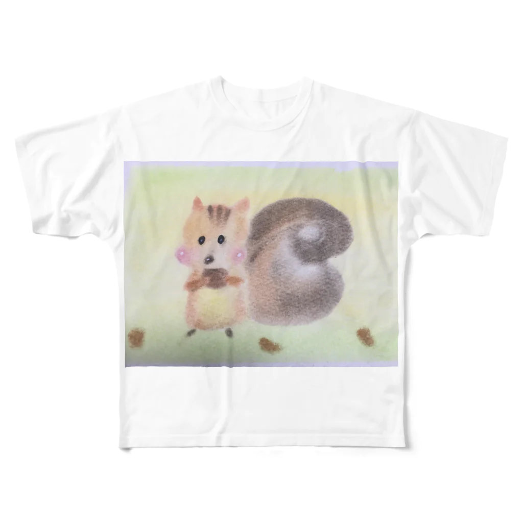 たっくんのかわいい  りすっちゃん フルグラフィックTシャツ