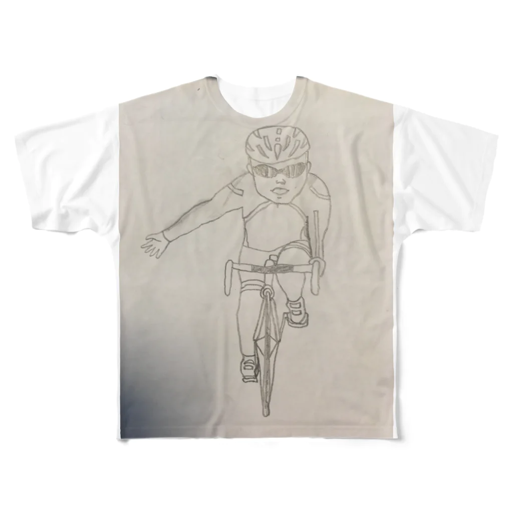 宇宙 清水の安全ライダー足立さん All-Over Print T-Shirt