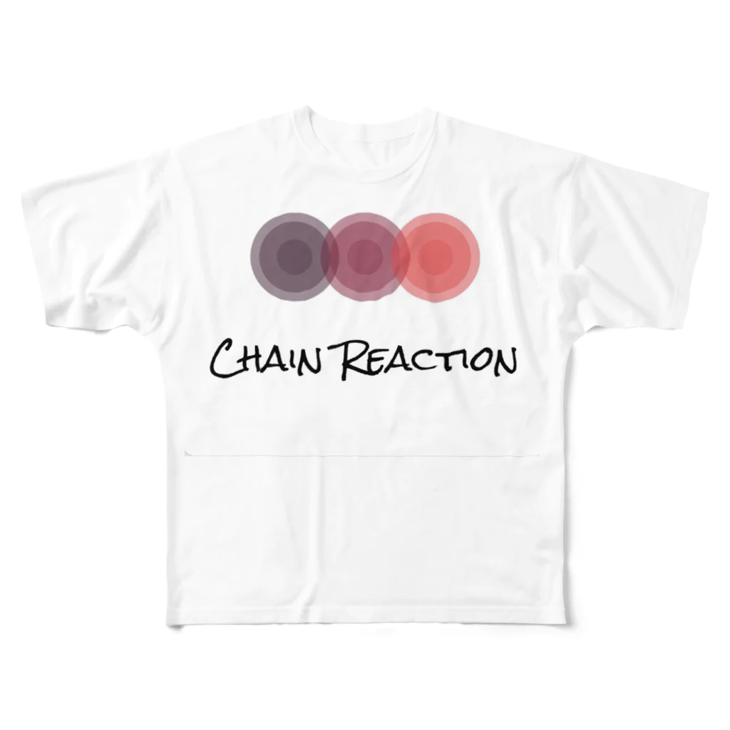 achuoのChainReaction(化学反応) フルグラフィックTシャツ