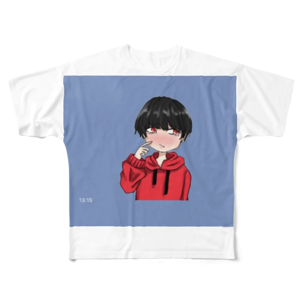 harinehakuのNo.8 フルグラフィックTシャツ