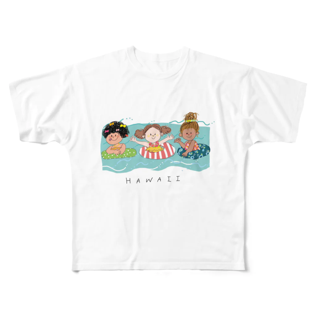 ishiのハワイ フルグラフィックTシャツ