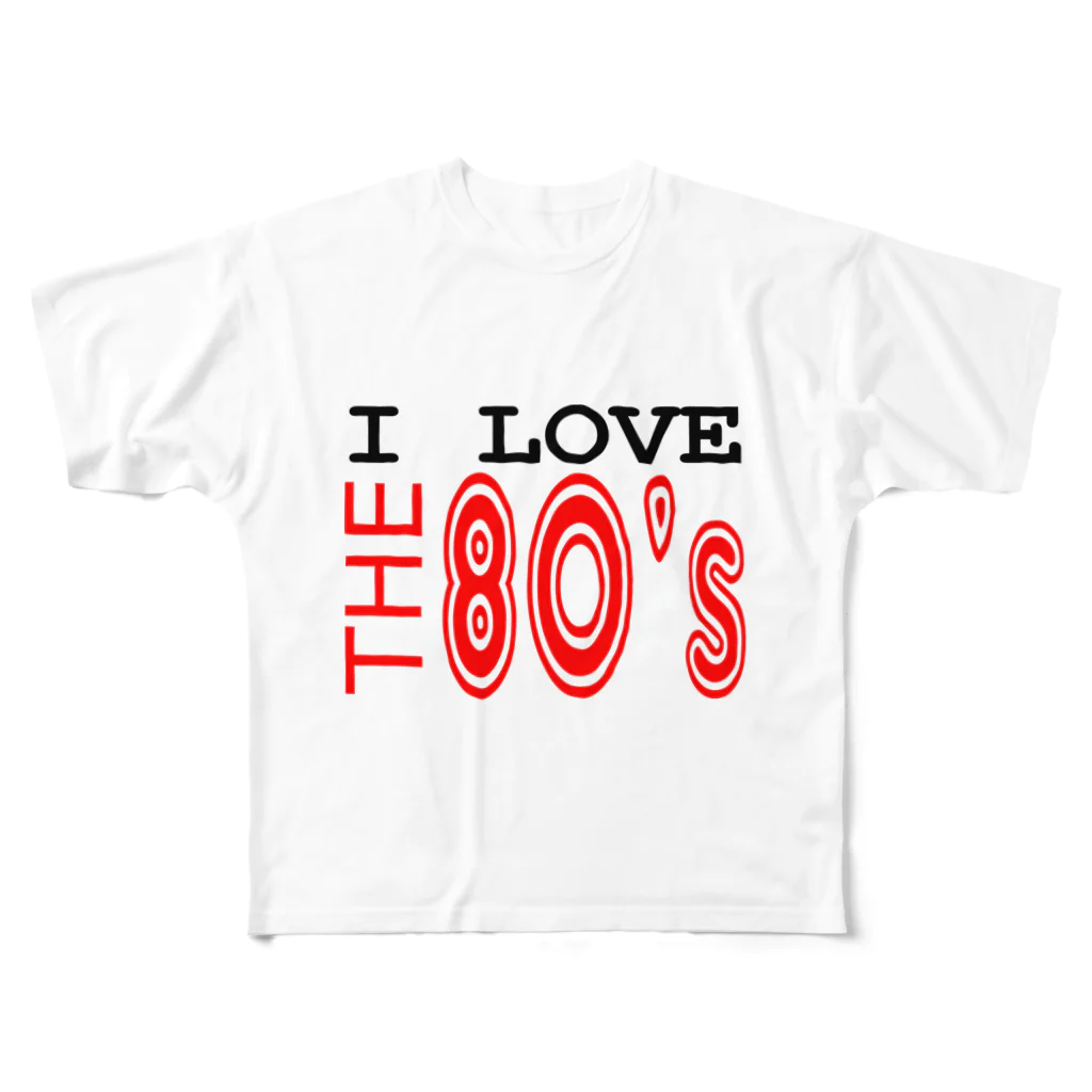 Pat's WorksのI LOVE THE 80's フルグラフィックTシャツ