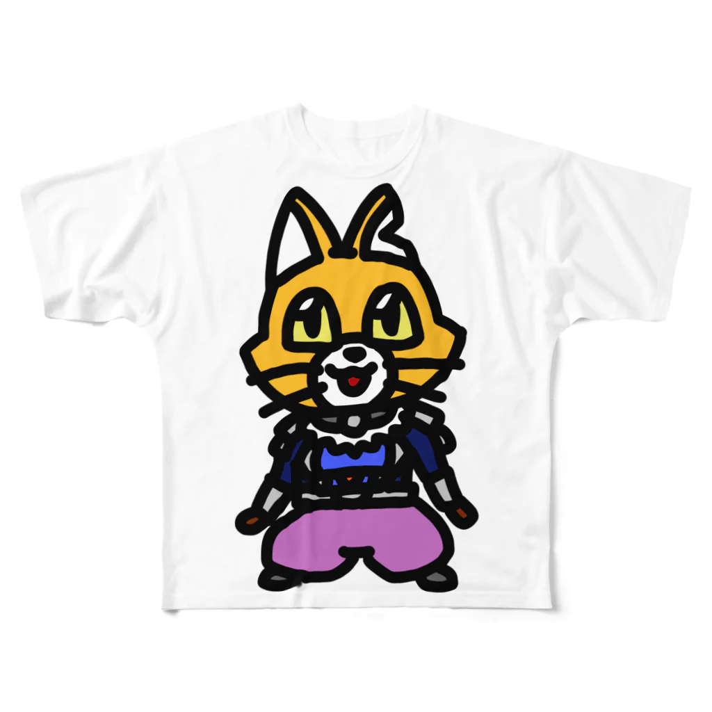 キャットＣのこうじょうけんがくのキャットＣ「棒立ち」 All-Over Print T-Shirt