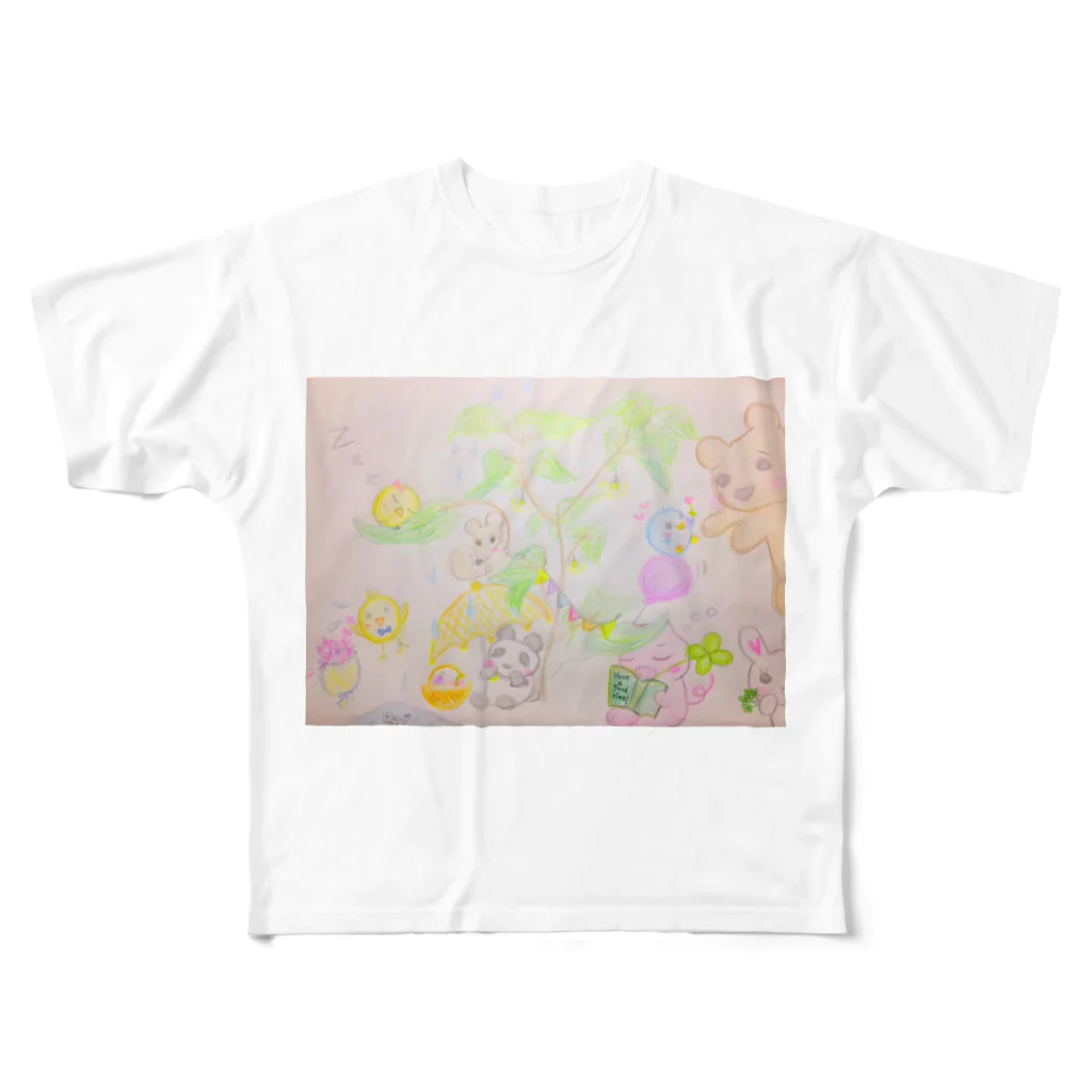 アートショップ molkoraのInochi no ki (kyu-kyunzシリーズ) All-Over Print T-Shirt