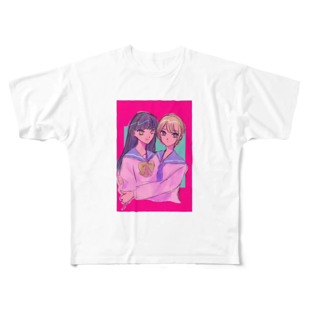 2zdoppoの女の子かわいい All-Over Print T-Shirt