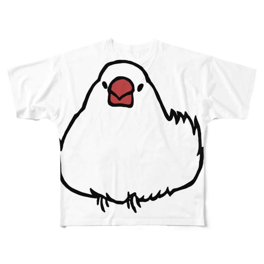 243のおだんご文鳥 フルグラフィックTシャツ